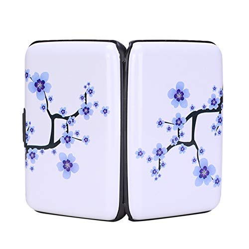 Image of Elfish Mini RFID Aluminum Wallet Credit Cards Holder Business Card Case Metal ID Case for Men Women (Peach blossom)