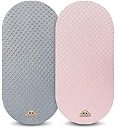 BlueSnail Baby Matratzenschoner Spannbettlaken,Stubenwagenabdeckung für 70x37 70x32 75x35cm 2er P...