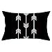 Epinki Funda Cojin 30x50 Decorativa, Funda Cojin Flecha Funda Cojin para Exterior Poliéster (Negro Blanco, 1 Pieza)