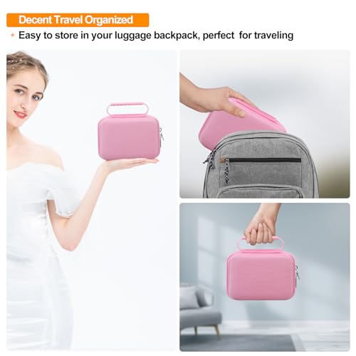 Image of Elonbo Camera Carrying Case for Gofunly /LETSHAHA /Hangrui Instant Print Camera, Portable Mini Photo Instant Digital Camera Storage Cover Bag Holder, Pink