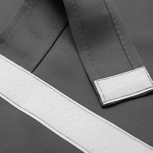 Wdfour Room Darkening Blackout Window Curtains Solid Color Energy Saving Decorative French Door Curtains For Home Office Living Room 24W X 18L Inch Dark Gray 1 Panel #TOP2