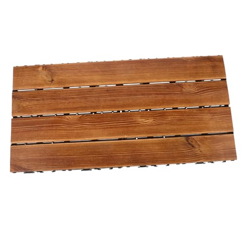 Lurrose Interlocking Holzfliesen Terrasse Balkon Witterungsbeständiges Verlängertes Karbonisiertes Holzdeck Einfache Verlegung Rutschfest Holzfußboden für Garten und Außenbereich Lurrose Interlocking Holzfliesen Terrasse Balkon Witterungsbeständiges Verlängertes Karbonisiertes Holzdeck Einfache Verlegung Rutschfest Holzfußboden für Garten und Außenbereich