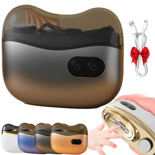 Cortauñas y Pulidor Eléctrico 2 en 1, Lima de Uñas con Luz LED, Doble Velocidad y Protección Antipellizcos, Cortaúñas Silencioso con Almacenamiento de Restos para Adultos y Ancianos (Gris)