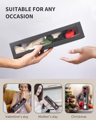 Image of Flowers for Delivery Prime, Preserved Roses Flower Gifts for Women, Real Roses Single Rose Presents for Her, Mom Birthday Gifts from Daughter, Valentines Flowers Red Rose