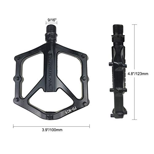 PLATT Pedały rowerowe do roweru górskiego, wyścigowego, pedały rowerowe 2DU MTB z platformą ze stopu aluminium, pedały BMX/MTB o średnicy osi 9/16 cala