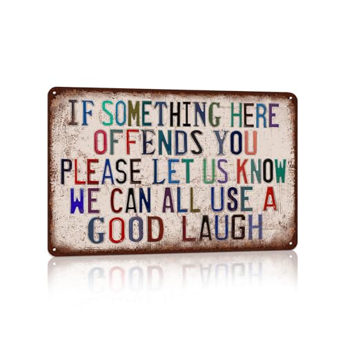 peiyeety Vintage Man Cave Decor Funny Metal Tin Signs Garage Bar Wall Decorations - I'mAn Angry Person Stupid People Just Piss Me Off 8x12 Inch