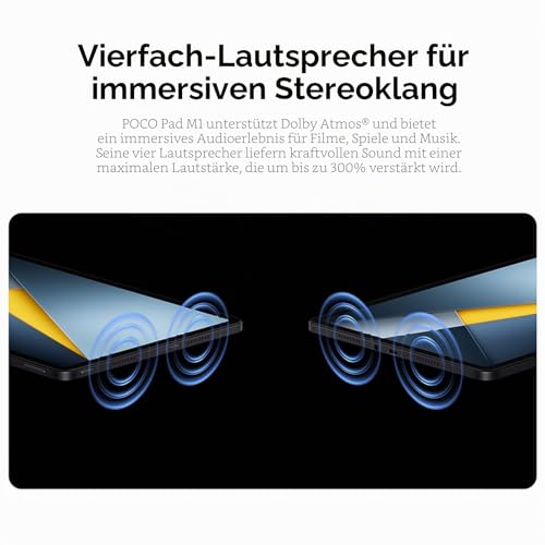 XIAOMI Poco Pad M1 Tablet, WiFi 8 + 256 GB, Display 30,5 cm (12,1 Zoll) und 120 Hz, Akku mit großer Kapazität von 12000 mAh, mobile Plattform Snapdragon 7s Gen 4, Grau