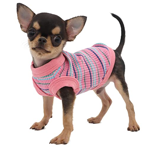 LOPHIPETS-100-Cotton-Rib-Dog-Shirt-Vest-for-Small-Dogs-Teacup-Chihuahua-Yorkie-Puppy-Clothes-Tank-Tee-PinkXXS LOPHIPETS 100 Cotton Rib Dog Shirt Vest for Small Dogs Teacup Chihuahua Yorkie Puppy Clothes Tank Tee PinkXXS