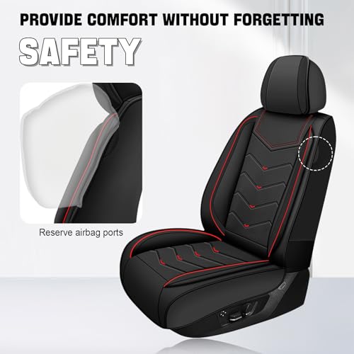 Image of Car Seat Cover for Jeep Wrangler 2000-2026, Seat Covers Full Set,Non-Slip Waterproof seat Cover,Wear-Resistant Nappa Leather car seat Covers. (Standard 5 Seats /Black)