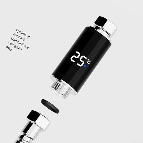 Miniatura 6 de Cabezal de ducha LED con pantalla de temperatura del agua en tiempo real, termómetro hidroeléctrico para seguridad en el baño del bebé, fácil