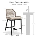 PURPLE LEAF Outdoor-Barhocker Anthrazit 2er-Set