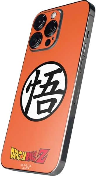 Vista 2 de Skinit Calcomanía para iPhone 14 Pro Max, diseño oficial de Dragon Ball Z Goku Iconic Kanji Symbol Naranja