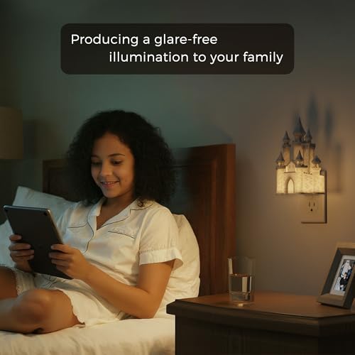 Image of L LOHAS LED 3D Castle Night Lights Plug into Wall, Night Light for Kids