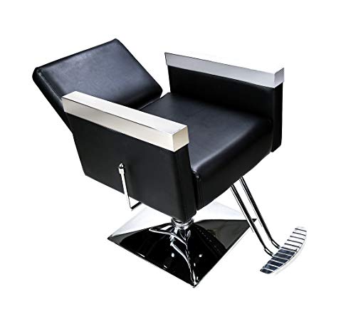 Barberpub Classic Recline Hydraulic Barber Chair Salon Spa Chair Hair Styling Beauty Equipment 3021 (Black) #TOP1