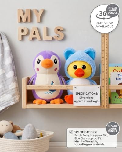 Image of Cute Penguin & Duck Combo Soft Toys for Kids | Super Soft Plush Stuffed Animal Set | Cute Cuddly Teddy Toys for Boys & Girls | Huggable Gift for Birthday, Baby Shower & Return Gifts 25CM