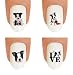 Dog Breed - Boston Terrier Puppy I Love Nail Decals - WaterSlide Nail Art Decals - Highest Quality! Made in USA