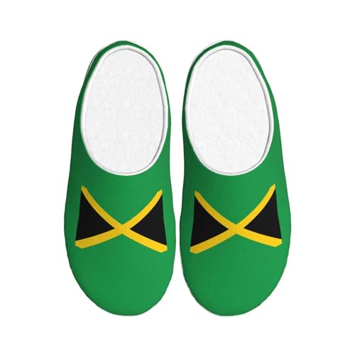 Chaussons drapeau Jamaïque lavables en machine avec semelle TPR durable pour intérieur et extérieur