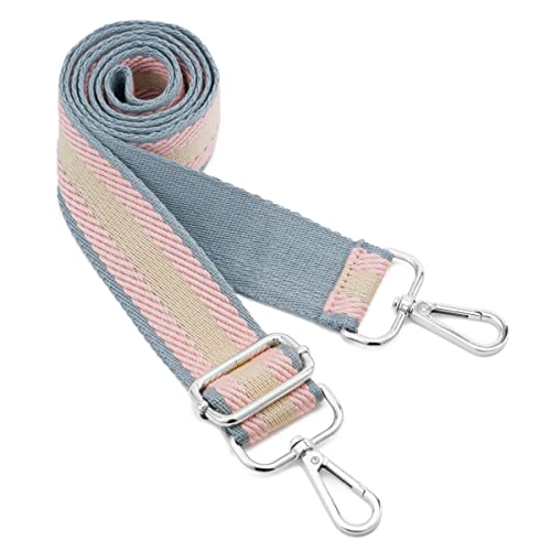 Silvery Buckles Wide Shoulder Strap Adjustable Replacement Belt Crossbody Canvas Bag Handbag, Wide: 1.97"(5cm)color12, Wide:1.97"(5cm), Modern