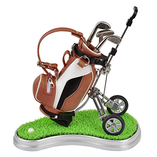 Dual-Purpose Golf Gift Golf Pen Holder With 3 Pieces Golf Pen Set,Office Desk Decor, Golf Cake Topper Golf Birthday Gifts For Golfer Golf Fans Souvenir Women Men Dad #TOP2