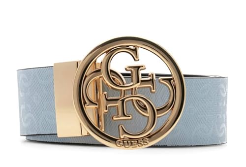 Ceinture Guess Stacey reversible Aqua Multi bleu clair noir ajustable 95 cm - 3