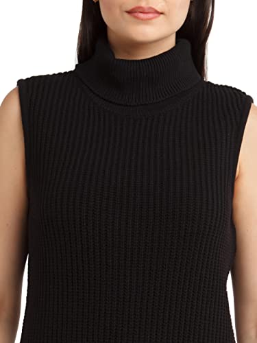 Image of Zink London Women's Black Solid Straight Short Dress