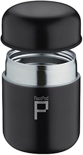 Pioneer HCP-280BK Stainless Steel Vacuum Insulated Leak-Proof Foodpod Capsule Flask 6 Hours Hot 24 Hours Cold, Matt Black, 280 ml