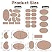 18 Sheets Moleskin Adhesive Pads, Multi-Shaped & Oblate & Oval Moleskin Tapes, Anti-Wear Moleskin Strips Prevention Pads Mole Skin Patch for Feet Heels