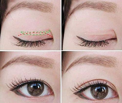 Image of salezon || Eyelid Tape for double eyelid invisible waterproof, eyelid tape for Makeup Eyelid tape tools Sticker Strips with fork