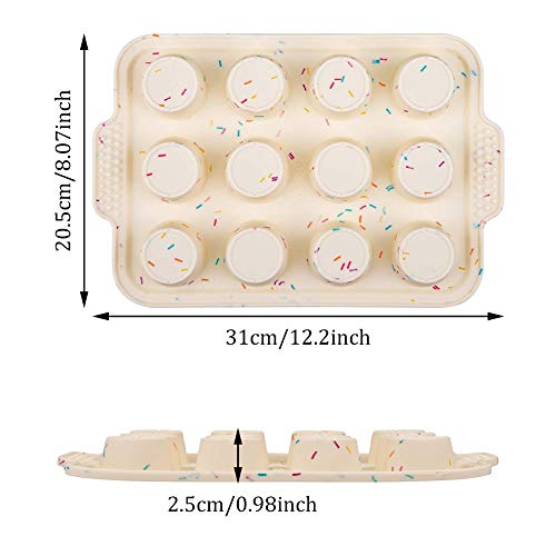 Stampo in Silicone per Muffin e Cupcake,QSXX 12