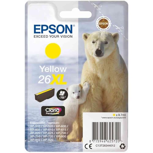 Cartouche d'encre jaune Epson Expression Premium XP-600 haute performance au quotidien.