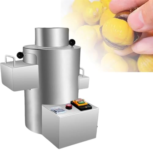 ShaiVrissian 550w Peladora De Castañas Eléctrica Profesional,Máquina Automática De Acero Inoxidable,Rendimiento 200kg/H,Temporizador Y Timbre,para Uso Comercial Intensivo 8blades