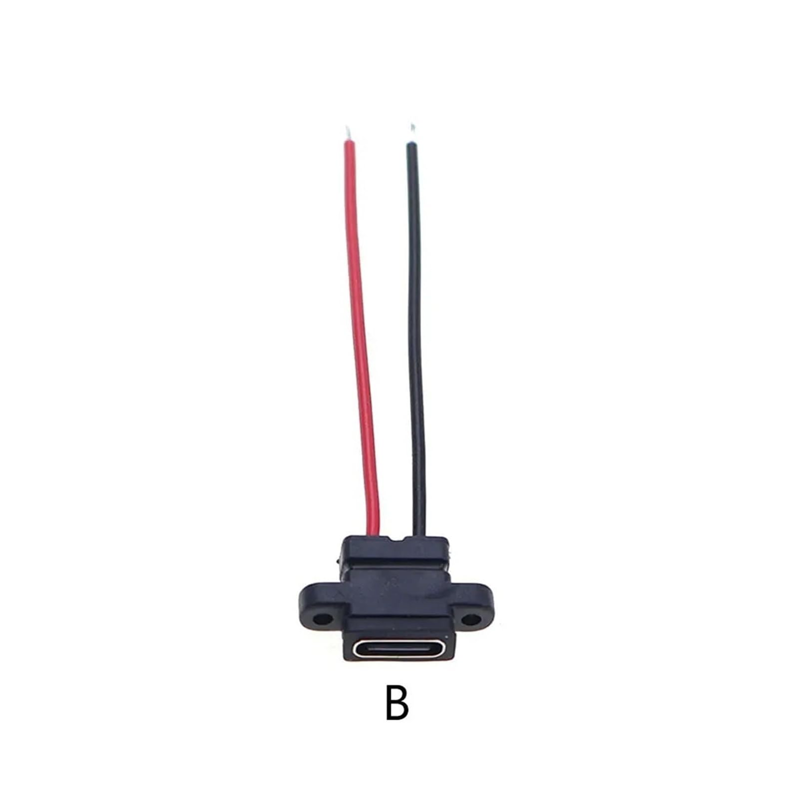 USB C wodoodporny żeński 2-pinowy port do ładowania z przewodem (B,10 szt.)