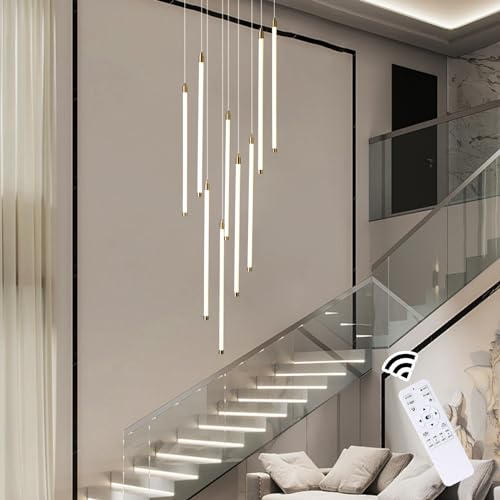 Illuminer un grand couloir sombre grâce au lustre à télécommande de 2,5 mètres