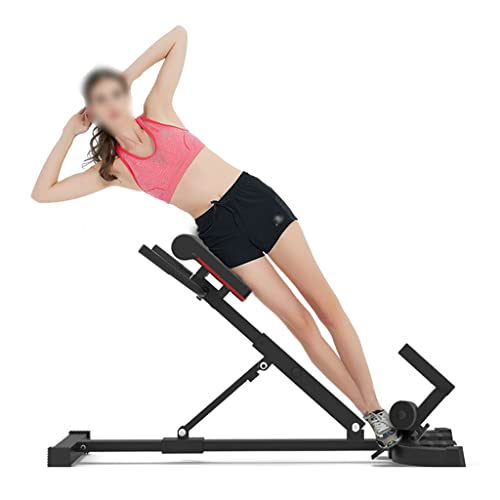 Romeinse Stoel Verstelbare Romeinse Ontlasting Squat Machine Opvouwbare Buikbeoefenaar Sit-up Training Bank Push-up Trainer Veilige Lading Lager: 120 Kg (Color : Black, S : 114 * 59 * 89cm) - Image 3