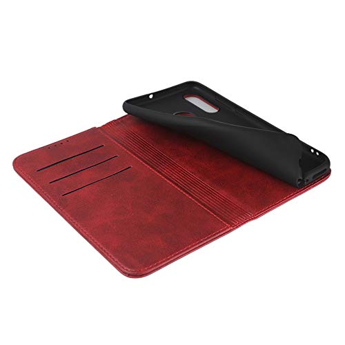 Sunyoo For Huawei P30 Lite Leather Wallet Case With Id Credit Card Holder, Flip Folio Book Magnetic Cell Phone Cover For P30Lite Shockproof Protective Cover For Men & For Women (6.15")-Wine Red #TOP4
