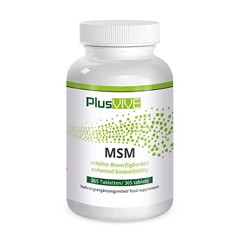 Plusvive - 365 cápsulas de MSM con matriz de biodisponibilidad, 380 gramo, 1