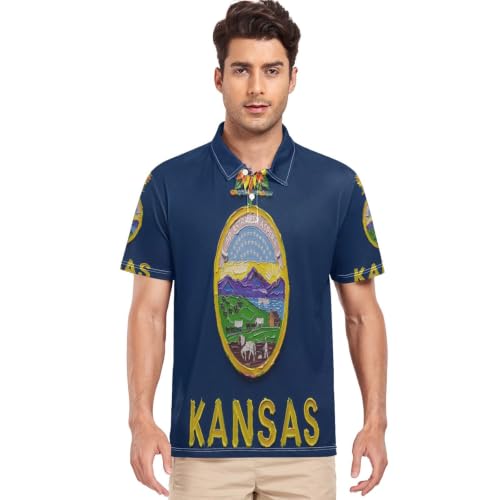 Polo de golf Kansas pour homme GuoChe en tissu respirant à séchage rapide
