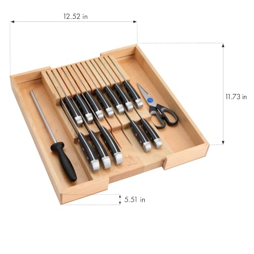 Image of Henckels Statement 15-pc Knife Set with in-Drawer Knife Tray, Razor-Sharp, German Engineered Informed by over 100 Years of Experience, Lightweight and Strong, Dishwasher Safe