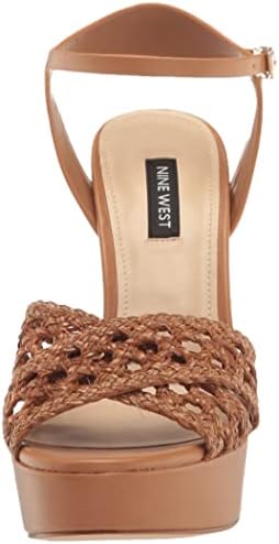 Nine West Women's Grecia Heeled Sandal, TAN 101, 7.5 | Image 1