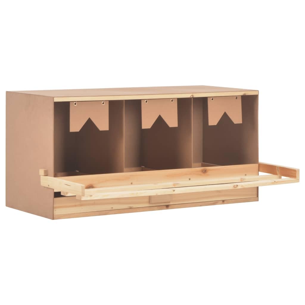 Genérico Ponedero para gallinas 3 Compartimentos Madera Pino 96x40x45 cm,Economía e Industria,Agricultura,Cría de Animales,Incubadoras de huevos-170656