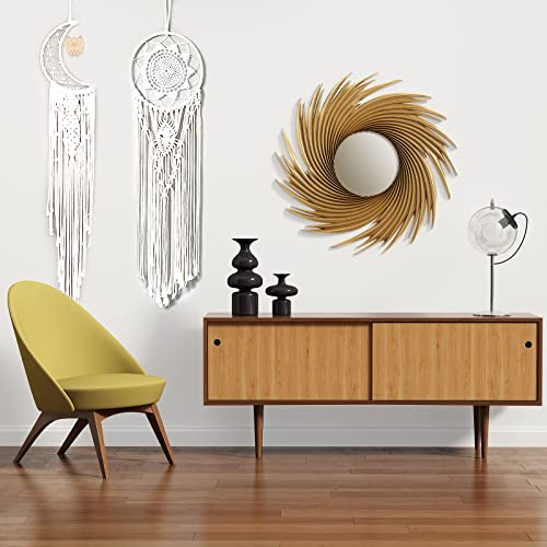 Vaipi 2Pcs Macrame Kits Diy Craft Kits Wall Hanging Supplies For Adults Beginners 2 In 1 Macrame Dream Catcher Kits Owl Moon Pendant With Macrame Cord & Instruction Video For Kid, Friend #TOP4