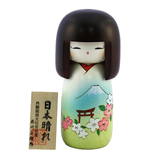 Poupée Kokeshi En Bois Du Japon - Fête Des Mères - 15 Cm - Fait Main Usaburo
