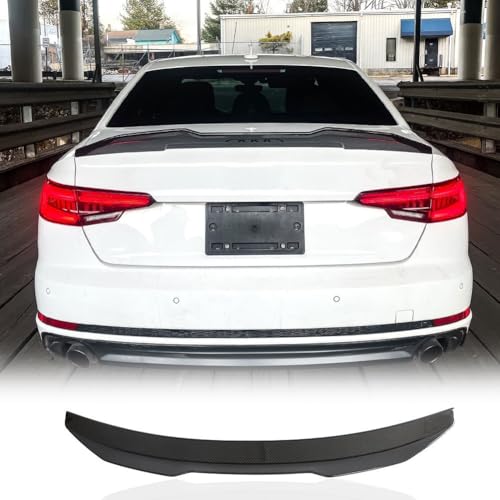 Carbon Fiber Trunk Spoiler Compatible with 2017-2024 Audi A4 S4