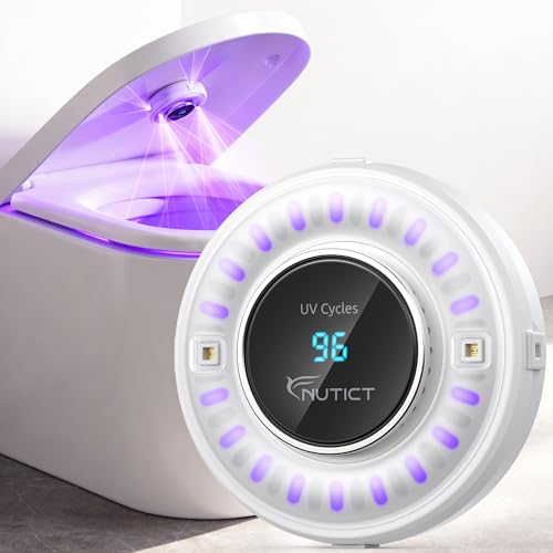 NUTICT UVC Toilet Sanitizer Light Auto Turn On/Off Fits Most Toilet Lid