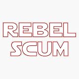 Rebel Scum (Hollow Red) Bumper Sticker Vinyl Decal 5'