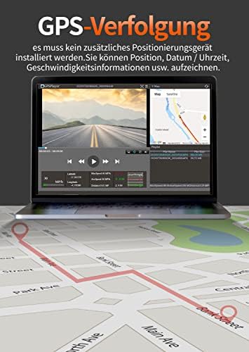 WOLFBOX Lustrzana kamera samochodowa przednia tylna 12" Full HD ekran dotykowy 2160P nagrywanie wsteczne podwójny samochód zapasowa super nocna pomoc parkowania GPS szeroki kąt 32 GB karta TF