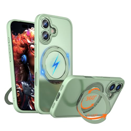TECHGEAR iPhone 17 Case 6.3 with Magnetic Ring Kickstand Slim Tough Shockproof Armour Clear Back Camera & Screen Protection MagSafe - Compatible for iPhone 17 - Mint Green