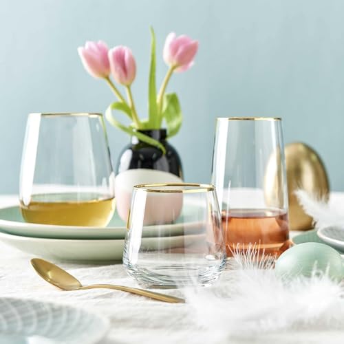 Image of bellemax 300ML Juice and Water Glass Stylish Crystal Highball Drinking Glasses, Medium Size Tumbler Glasses for Juice, Water, Milk, lassi, Cocktails and Sharbat (TR-04, 6 Count (Pack of 1))