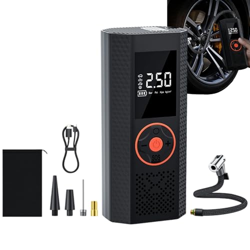 Bomba de aire eléctrica, kit de herramientas inalámbricas recargables, inflador de neumáticos de coche, bomba de bicicleta, para motocicleta, vehículo, balones, globo, scooter eléctrico, hogar