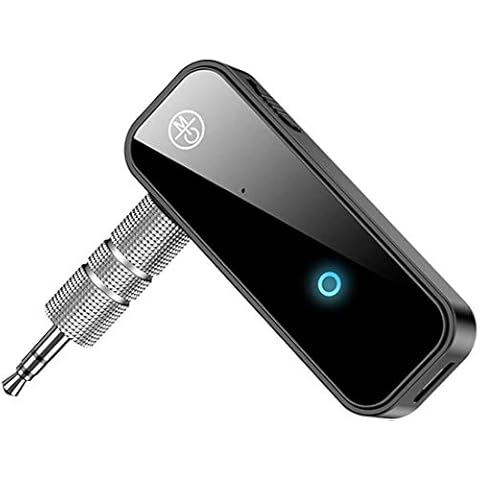 Bluetooth Receiver, Car Bluetooth Aux Adapter, Noise Cancelling 3.5mm Aux Bluetooth 5.0 Music Receiver for Home Stereo, Wired Headphones, Hands-free Calls Cover